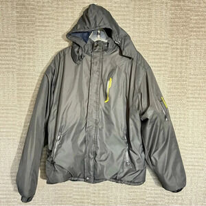 KORAMAN Men's Mountain Winter Ski Jacket Waterproof Fleece Coat Black XXL